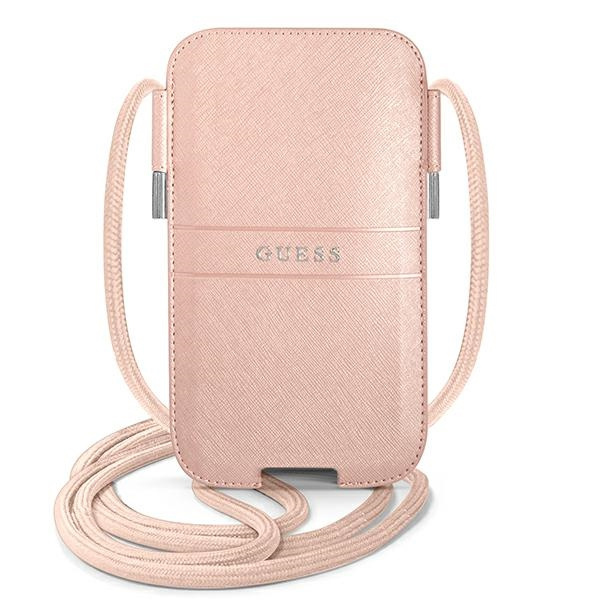Guess Torebka GUPHMPSASBPI 6,1"różowy/pink Saffiano Strap