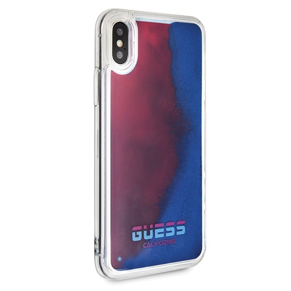 GUESS GUHCPXGLCRE IPHONE X/XS CZERWONY /RED HARD CASE CALIFORNIA GLOW IN THE DARK