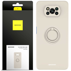 Spacecase Etui Silicone Ring Poco X3 Pro/NFC bone
