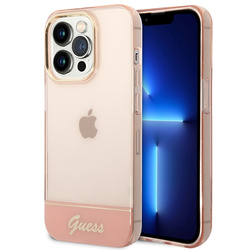 Guess GUHCP14XHGCOP iPhone 14 Pro Max 6,7" różowy/pink hardcase Translucent