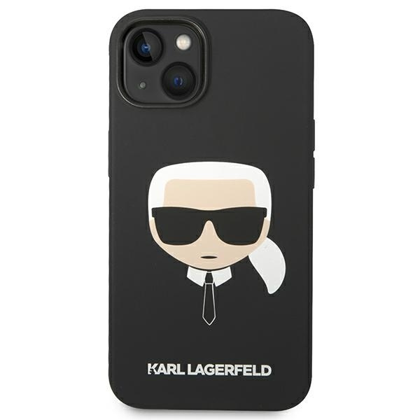 KARL LAGERFELD KLHCP14MSLKHBK IPHONE 14 PLUS / 15 PLUS 6.7 "HARDCASE CZARNY / BLACK SILICONE KARL`S HEAD