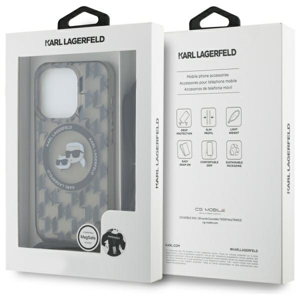 Karl Lagerfeld KLHMP16XHCKCKLCK iPhone    16 Pro Max 6.9" czarny/black hardcase IML Crossbody Monogram Karl & Choupette Head MagSafe