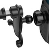 Baseus Milky Way samochodowa bezprzewodowa ładowarka Qi 15W elektryczny uchwyt na telefon czarny (WXHW02-01)