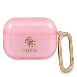 GUESS GUAPUCG4GP AIRPODS PRO COVER RÓŻOWY/PINK GLITTER COLLECTION