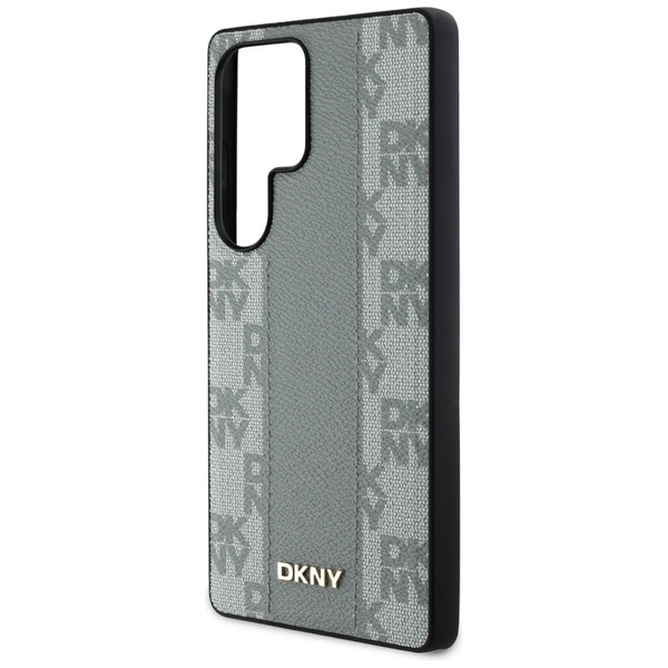 Etui DKNY Leather Checkered Pattern      MagSafe do Samsung Galaxy S25 Ultra taupe
