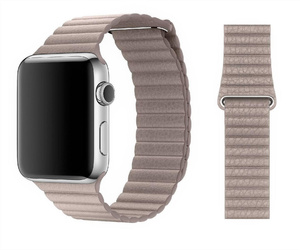 ORIGINAL APPLE LEATHER LOOP BAND 44/45/46/49MM MQVN2ZM/A SIZE M SMOKE GREY ORIGINAL SEAL