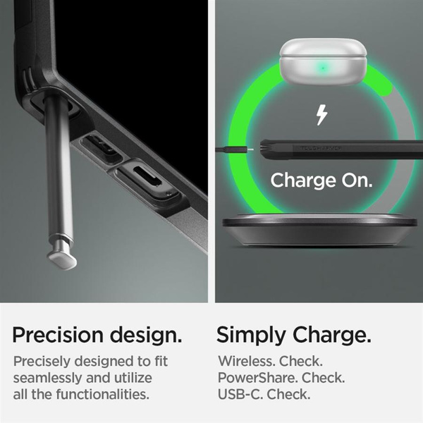 Etui Spigen Tough Armor na Samsung Galaxy S23 Ultra - czarne