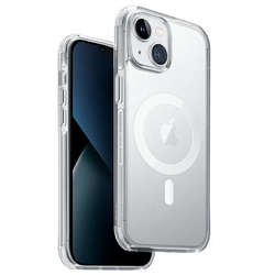 UNIQ ETUI COMBAT IPHONE 14 PLUS / 15 PLUS 6.7" MAGCLICK CHARGING PRZEŹROCZYSTY/DOVE SATIN CLEAR