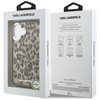Etui Karl Lagerfeld IML Leopard Pattern  MagSafe do iPhone 16 brązowy