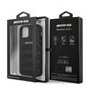 Etui AMG Leather Debossed Lines na iPhone 12 mini - czarne