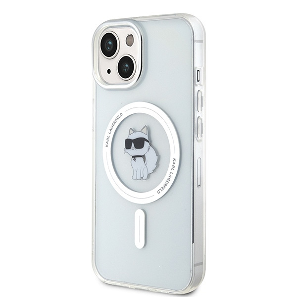 Etui Karl Lagerfeld IML Choupette MagSafe na iPhone 15 - różowe