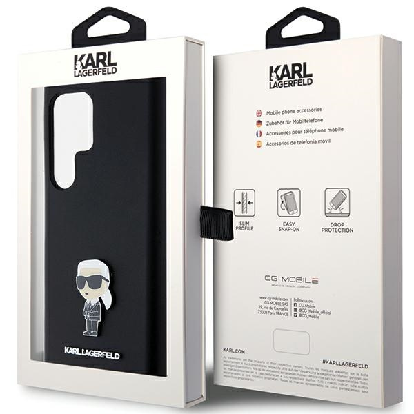 KARL LAGERFELD KLHCS24LSMHKNPK S24 ULTRA S928 CZARNY/BLACK SILICONE IKONIK METAL PIN
