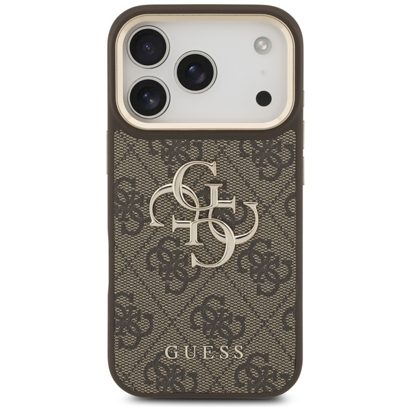 Etui Guess 4G Big 4G Classic Logo Big    Strap Metal Buttons do iPhone 17 Pro brązowy
