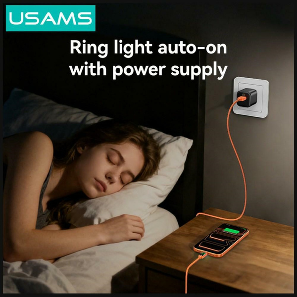 Kabel USAMS U92 18W USB-C do USB-A 1.2m  czarny