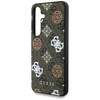 Etui Guess 4G Printed Colored Peony Pattern MagSafe do Samsung Galaxy S25 brązowy