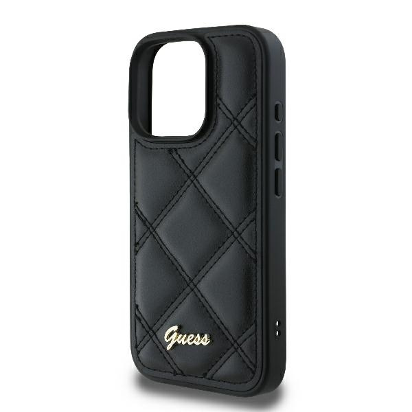 Guess GUHCP16XPSQSQSK iPhone 16 Pro Max6.9" czarny/black hardcase Quilted Metal Logo