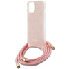 Guess GUHCP15SHC4SEP iPhone 15 / 14 / 13 6.1" różowy/pink hardcase Crossbody Cord 4G Print