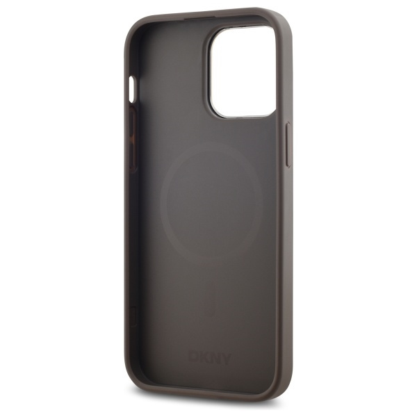 DKNY DKHMP14XPCPVSLE iPhone 14 Pro Max6.7" beżowy/beige hardcase Leather Checkered Mono Pattern MagSafe