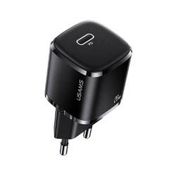 USAMS TRAVEL CHARGER 1XUSB-C T36 MINI 20W BLACK