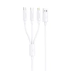 FONENG kabel XS07 3w1 3A 1.2M Biały
