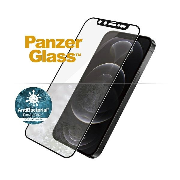 PanzerGlass E2E Microfracture iPhone 12/12 Pro 6,1" CamSlider Swarovsky Case Friendly AntiBacterial czarny/black