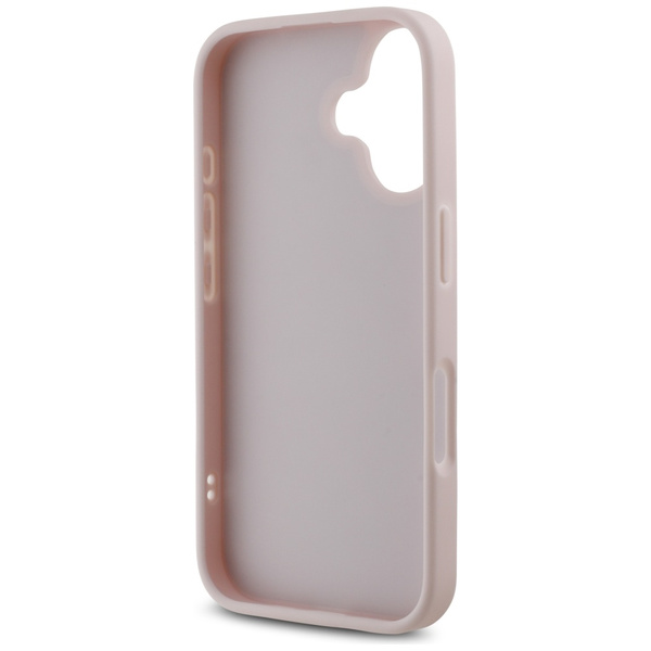 Guess GUHCP16SPSQSQSP iPhone 16 6.1" różówy/pink hardcase Quiled Metal Logo
