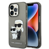 Karl Lagerfeld Glitter Karl&amp;Choupette case for iPhone 14 Pro Max - black