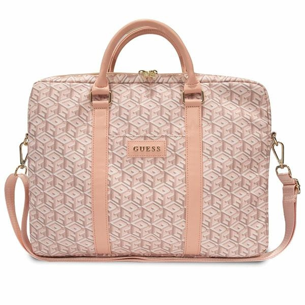 Guess Torba GUCB15HGCFSEP 16"różowy/pink GCube Stripes