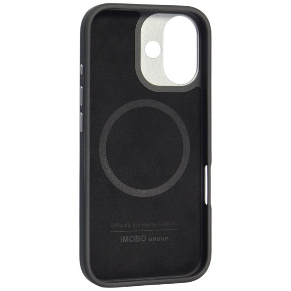 Etui Audi R8 Genuine Leather MagSafe do  iPhone 17 czarno-czerwony