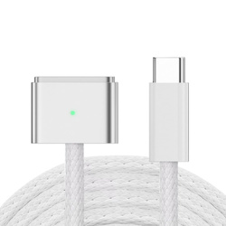 ASHATA Typ C magsafe 3 kable do ładowania, 140 W PD, kabel do szybkiego ładowania, USB C, transmisja danych audio, kompatybilny z 2 m