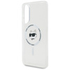 Etui Karl Lagerfeld Button Choupette     Head Printed Logo MagSafe do Samsung Galaxy S25 Edge biały