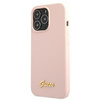 Guess GUHMP13XLSLMGLP iPhone 13 Pro Max6,7" jasnoróżowy/light pink hardcase Silicone Script Gold Logo Magsafe
