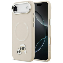 Etui Karl Lagerfeld Karl & Choupette Pins MagSafe do iPhone Air beżowy