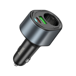 Ładowarka samochodowa Hoco USB A + USB C + gniazdo zapalniczki PD QC3.0 3A 35W Z56 czarna