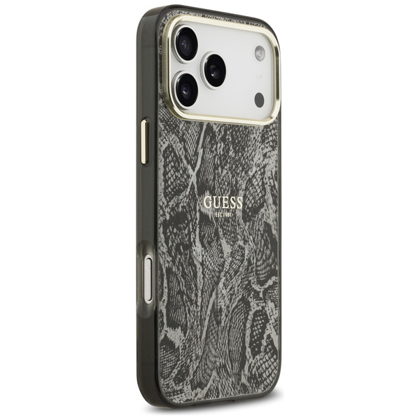 Etui Guess Python Pattern MagSafe do     iPhone 17 Pro Max czarny