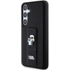 KARL LAGERFELD KLHCS24MGSAKCPK S24+ S926 CZARNY/BLACK HARDCASE GRIPSTAND SAFFIANO KARL&CHOUPETTE PINS