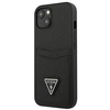 Guess GUHCP13MPSATPK iPhone 13 / 14 / 156.1" czarny/black hardcase SaffianoTriangle Logo Cardslot