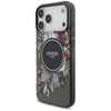 Etui Guess IML Flowers Pearl Strap       MagSafe do iPhone 17 Pro Max czarny