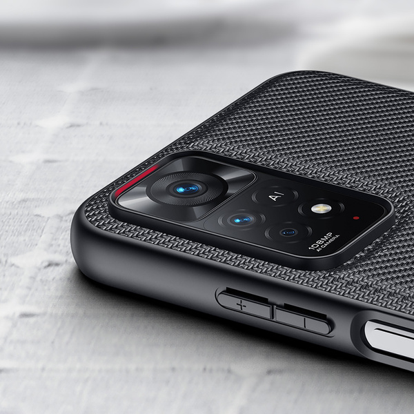 Dux Ducis Fino etui pokrowiec pokryty nylonowym materiałem Xiaomi Redmi Note 11 Pro 5G / 11 Pro czarny