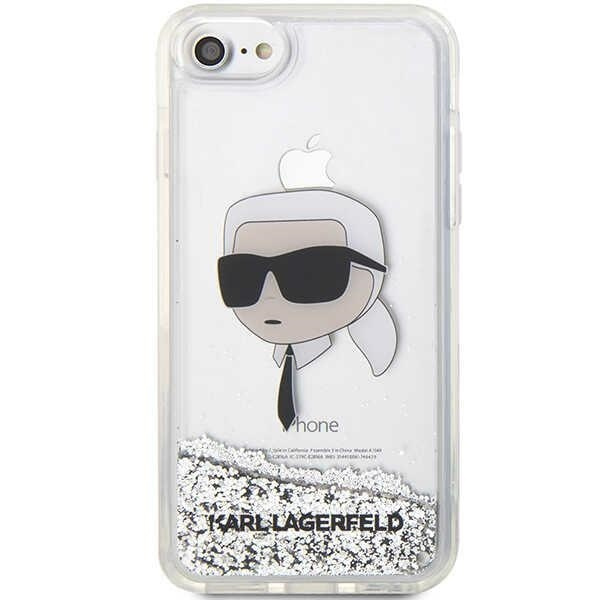 Karl Lagerfeld KLHCI8LNKHCH iPhone 7/8/ SE 2020/2022 silver/silver hardcase Glitter Karl Head