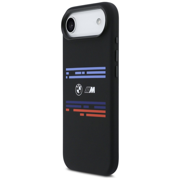 Etui BMW M Silicon Horizontal Line MagSafe do iPhone Air czarny