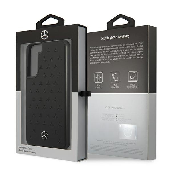 Mercedes MEHCS22MPSQBK S22+ S906czarny/black hardcase Leather Stars Pattern