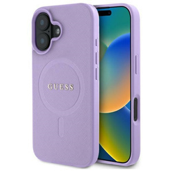 Guess GUHMP16SPSAHMCU iPhone 16 6.1" fioletowy/purple hardcase Saffiano MagSafe