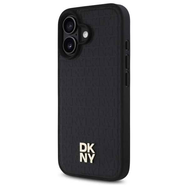 DKNY DKHMP16SPSHRPSK iPhone 16 6.1"      hardcase czarny/black Repeat Pattern Stack Logo MagSafe