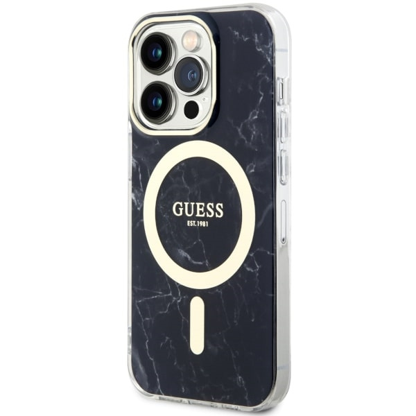 Guess GUHMP14XPCUMAK iPhone 14 Pro Max6.7" czarny/black hardcase Marble MagSafe