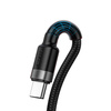 Baseus Cafule kabel przewód USB Typ C SuperCharge 40W Quick Charge 3.0 QC 3.0 1m szaro-czarny (CATKLF-PG1)