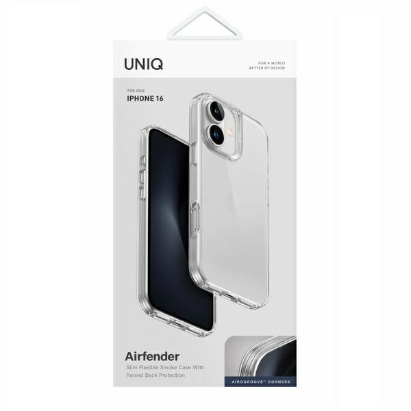 UNIQ etui Air Fender iPhone 16 6.1" przezroczysty/transparent