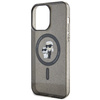Etui Karl Lagerfeld Karl&Choupette Glitter MagSafe na iPhone 15 Pro Max - czarne