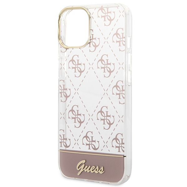 Guess GUHCP14SHG4MHP iPhone 14 / 15 / 136.1" różowy/pink hardcase 4G Pattern Script