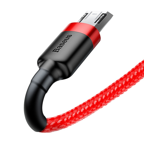 Kabel Baseus Cafule Cable CAMKLF-B09 USB-A / micro USB 2.4A 1 m - czerwony
